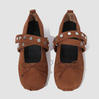 Damen Ballerinas mit modischem Riemendesign und dekorativen Metallakzenten R&B