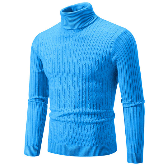 Herren Rollkragenpullover mit strukturiertem Strickmuster R&B