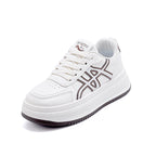 Damen Modische Sneakers mit hohem Plateau und eleganter Naht R&B