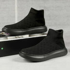 Damen Sneaker mit elastischem Strickobermaterial und rutschfester Sohle R&B