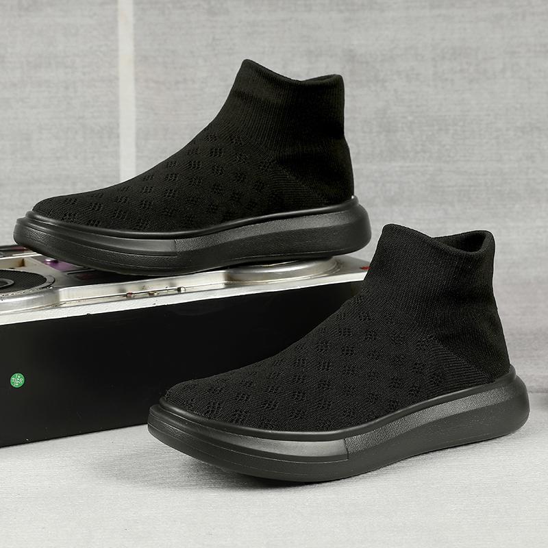 Damen Sneaker mit elastischem Strickobermaterial und rutschfester Sohle R&B
