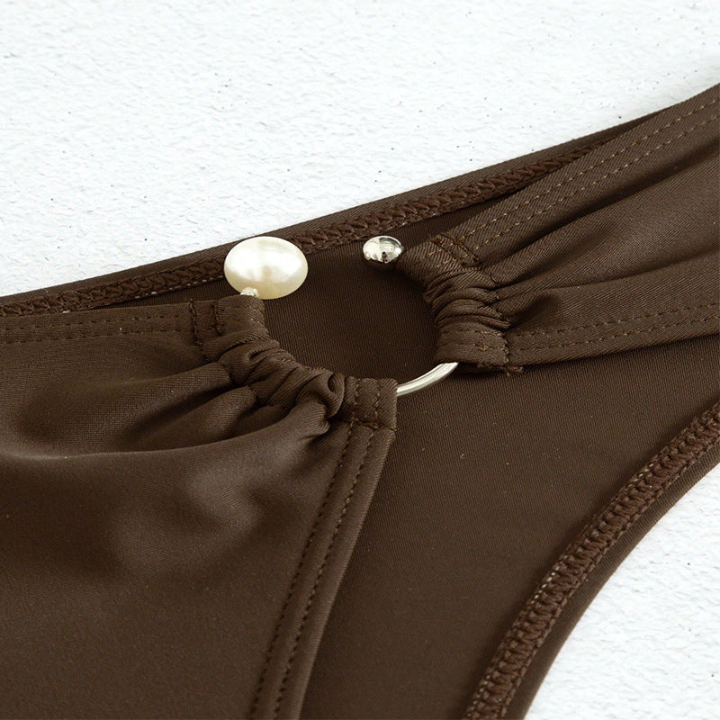 Damen Bikinihose mit elegantem Perlendetail R&B