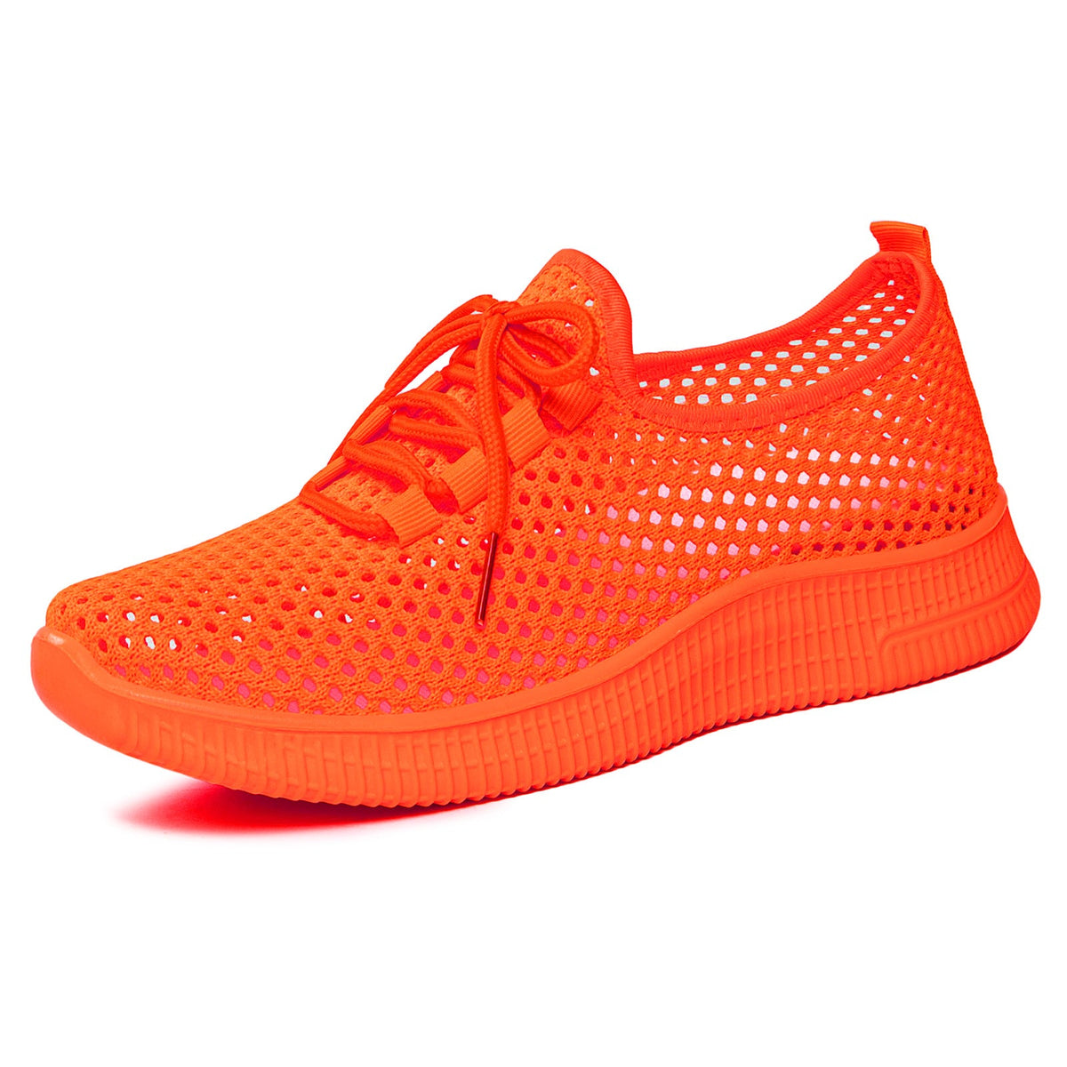 Damen nan atmungsaktiver Mesh-Slip-On Sneaker mit elastischer Schnürung und flexibler Profilsohle R&B