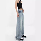 Damen Weite High-Waist Jeans im lässigen Schnitt R&B