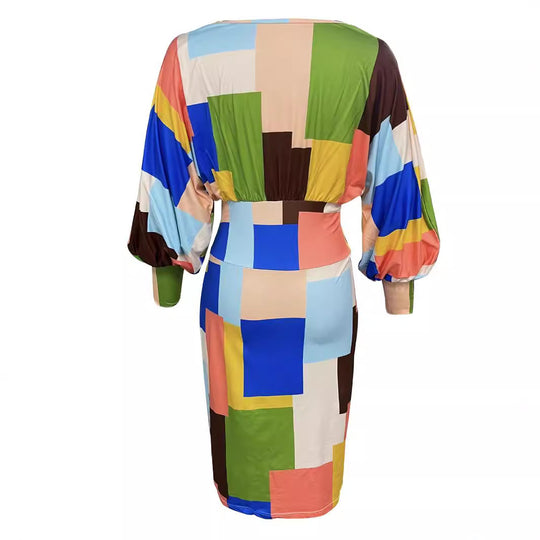 Damen Kleid im modernen Blockdesign R&B