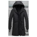 Damen lange Steppjacke mit großzügiger Kapuze und praktischen Taschen R&B