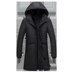 Damen lange Steppjacke mit großzügiger Kapuze und praktischen Taschen R&B