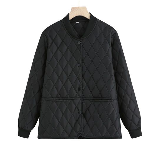 Damen gesteppte Übergangsjacke mit praktischen Taschen und elastischen Bündchen R&B