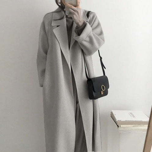 Damen eleganter und lässiger Trenchcoat mit großem Revers R&B