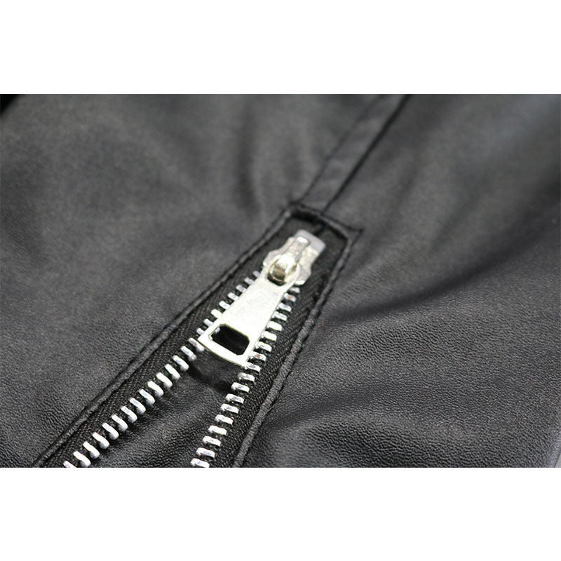 Herren Weiche Lederjacke mit asymmetrischem Reißverschluss