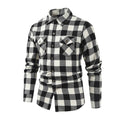 Herren klassisches Flanellhemden mit Karomuster und praktischen Brusttaschen R&B