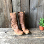 Damen Stiefel mit modischen Reißverschluss-Details und komfortablem Blockabsatz R&B