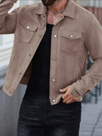 Herren lässige Wildlederjacke