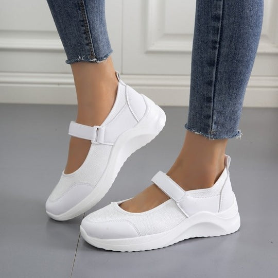 Damen Sneakers mit verstellbarem Klettverschluss und atmungsaktiver Mesh-Oberfläche R&B