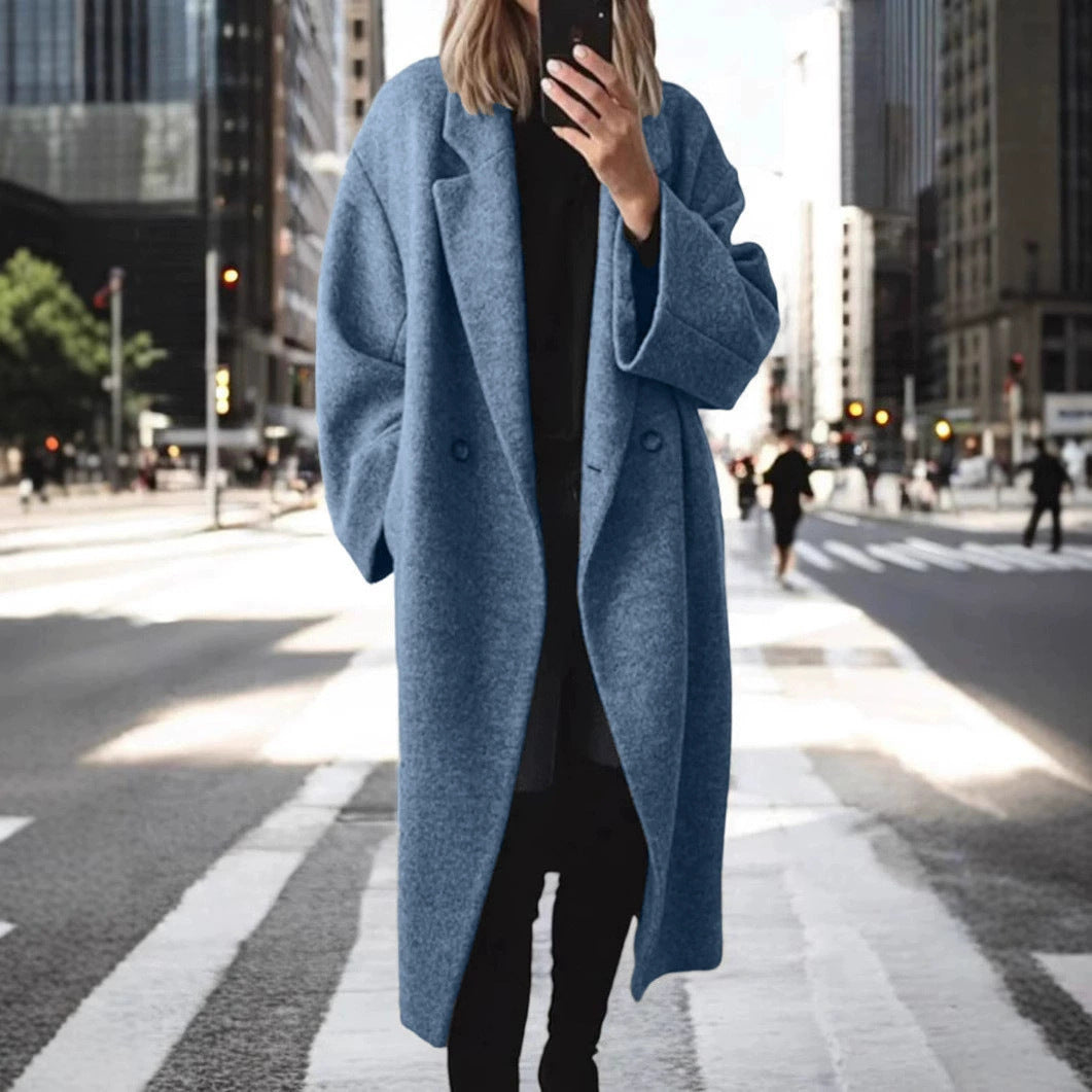 Damen oversized Wollmantel R&B