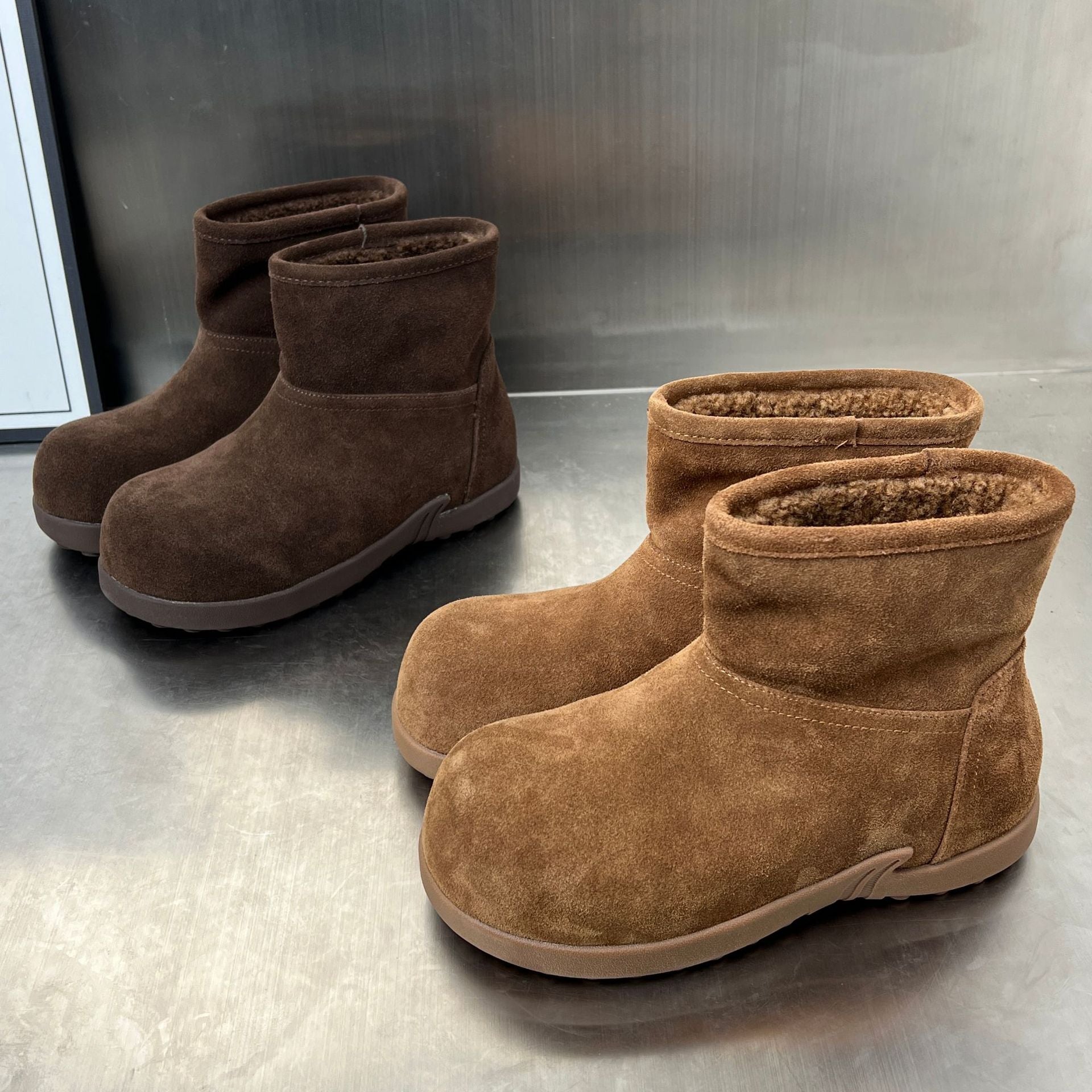 Damen Bequeme Winterstiefel aus hochwertigem Wildleder mit kuscheligem Innenfutter R&B