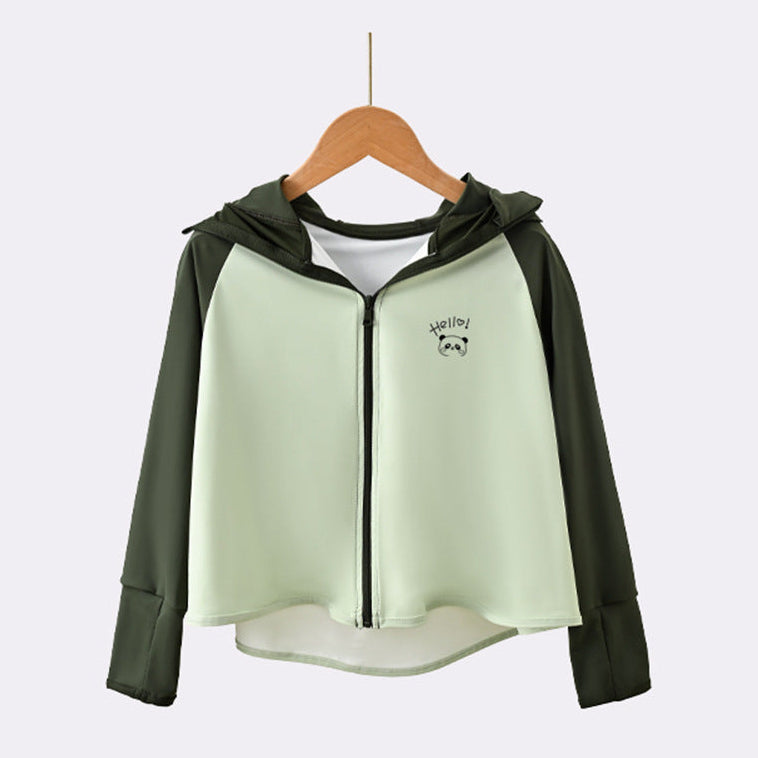 Mädchen leichte Sonnenjacke mit Kapuze R&B