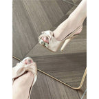 Damen Glamouröse Slingback-Pumps mit Schleifenverzierung R&B
