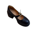 Damen elegante Ballerina-Pumps mit verstellbarem Riemchen und stabiler Absatzhöhe R&B