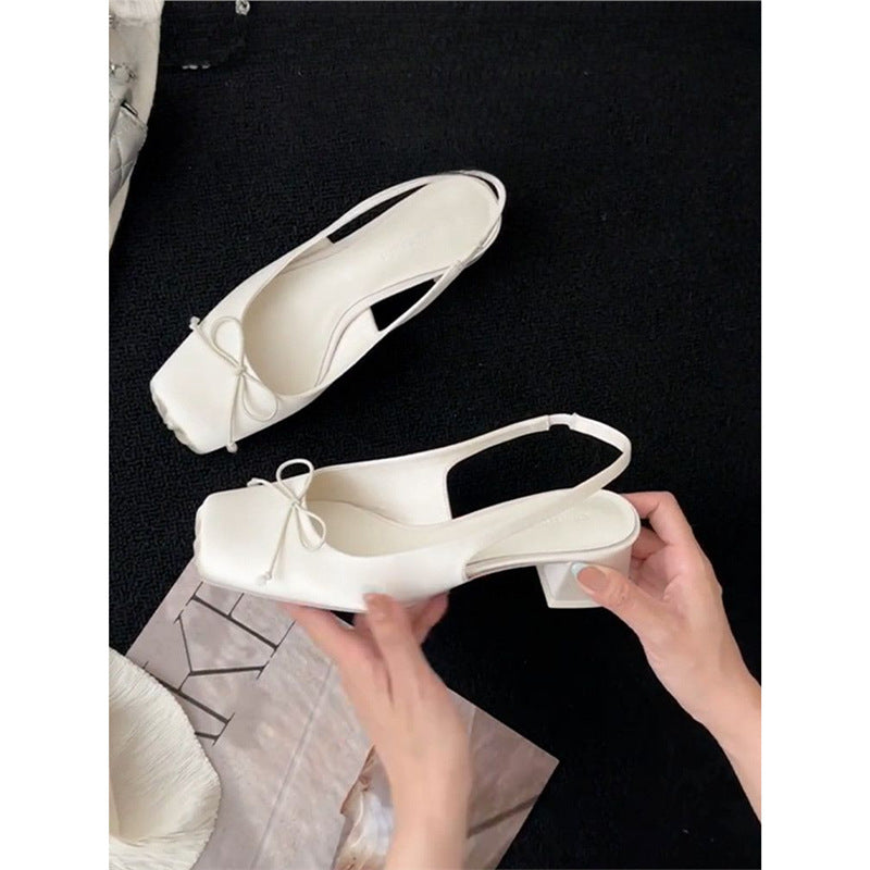 Damen Slingback Ballerinas mit Punkten und Schleifenverzierung R&B