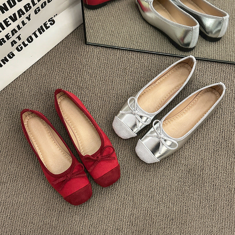 Damen Ballerinas mit modischem Glitzerakzent und flexiblem Sohlenprofil R&B