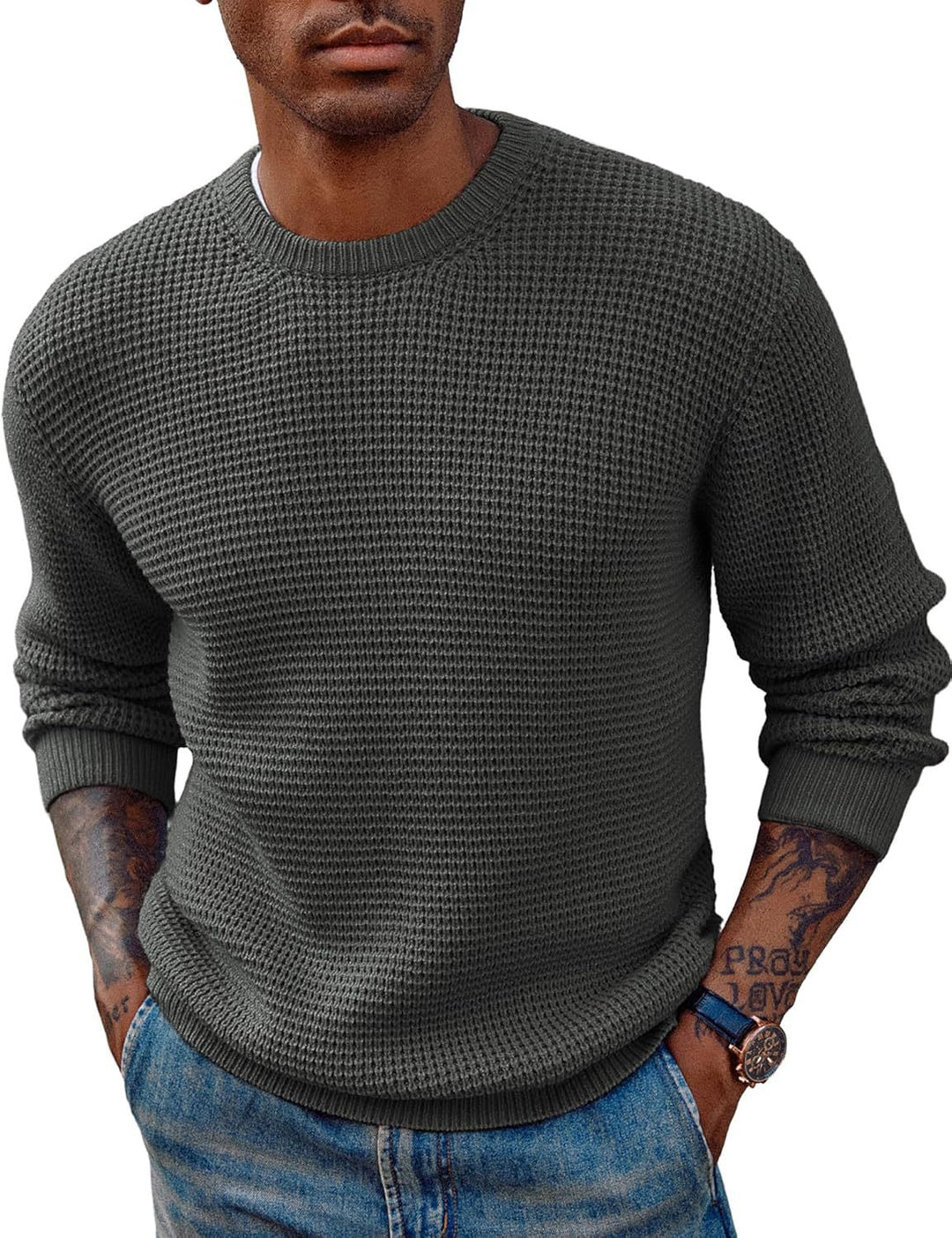 Herren Strukturierter Pullover R&B