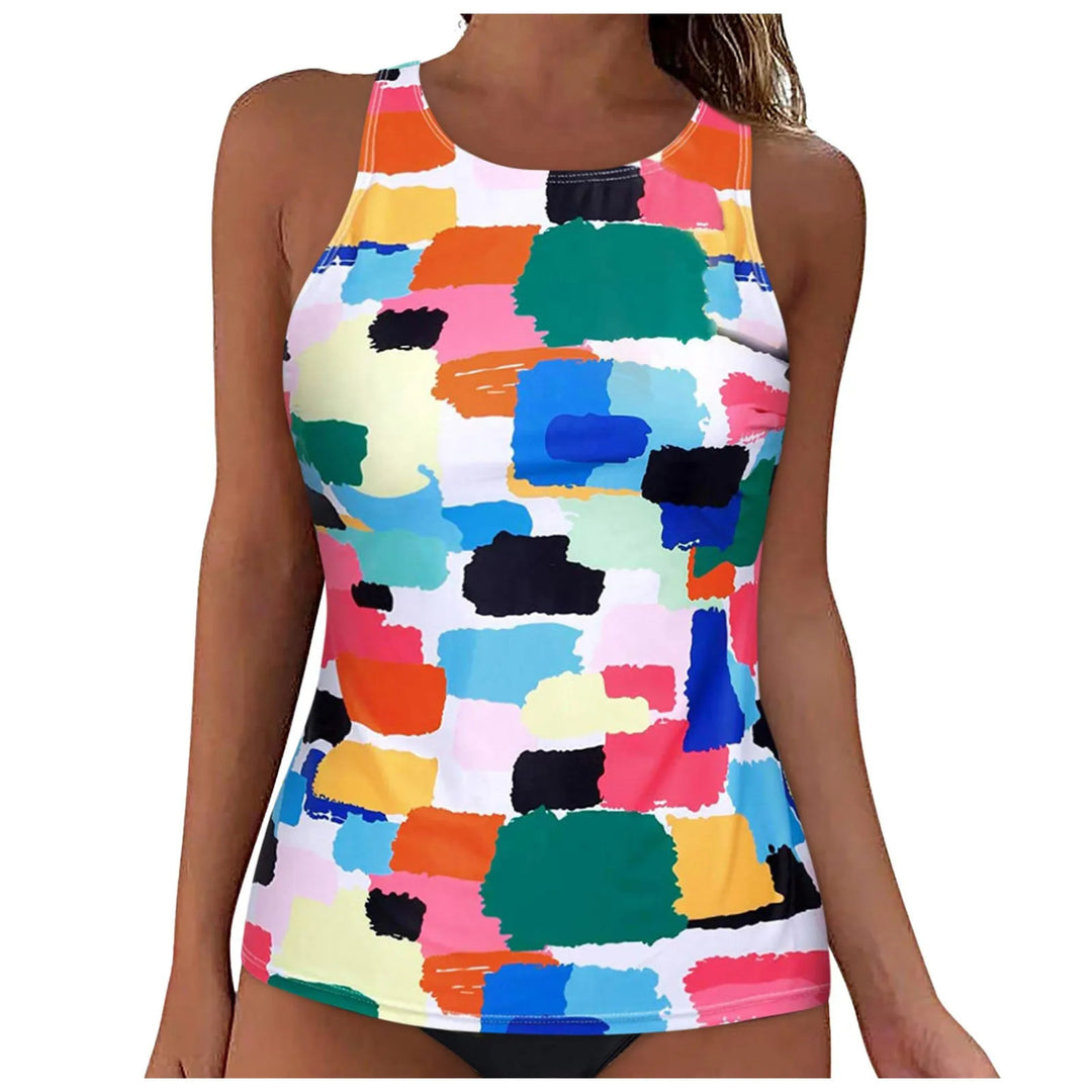 Damen Sportliches Tankini-Oberteil mit modischem Rückenausschnitt R&B
