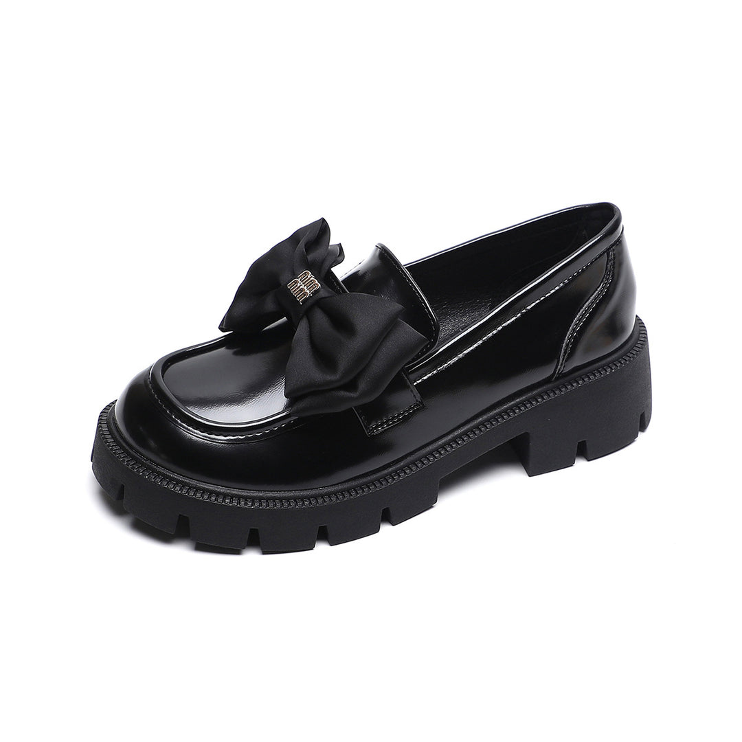 Damen Mokassin-Schuhe mit eleganter Schleifenapplikation und robustem Plateau R&B