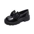 Damen Mokassin-Schuhe mit eleganter Schleifenapplikation und robustem Plateau