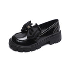 Damen Mokassin-Schuhe mit eleganter Schleifenapplikation und robustem Plateau