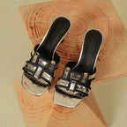 Damen Glamouröse Plateau-Sandalen mit elegantem Riemendesign