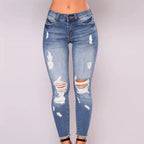 Damen Skinny-Jeans mit modischen Destroyed-Details
