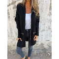 Damen eleganter Jacke mit Reißverschluss und Taschen R&B