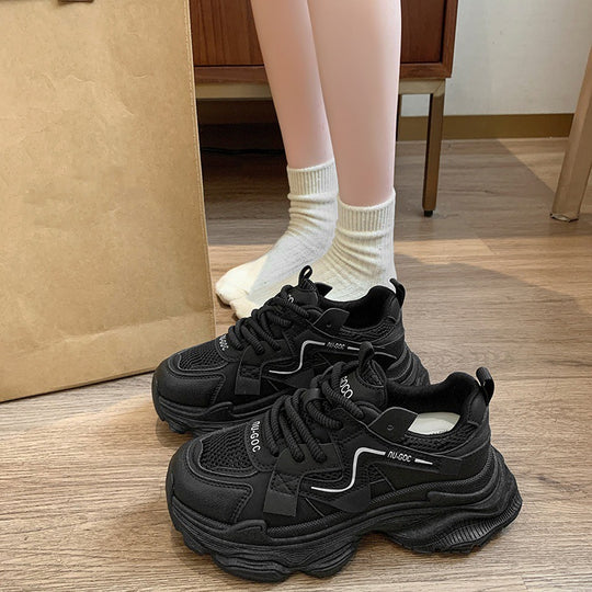 Damen Modische Komfort-Sneaker mit atmungsaktiver Mesh-Oberfläche und dämpfender Sohle R&B