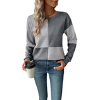 Damen Lässiger Sweatshirt mit modernen geometrischen Mustern R&B