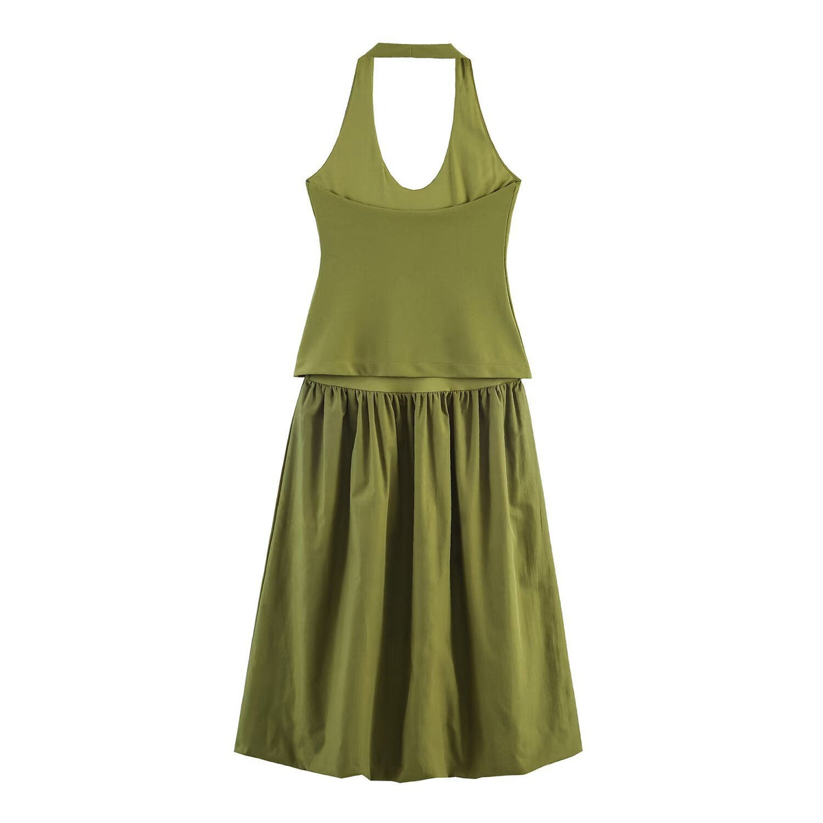 Damen Freizeit Set mit Neckholder und weitem Rock R&B