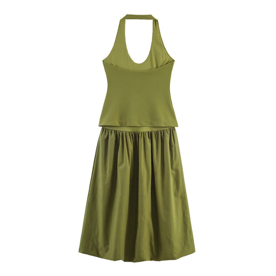 Damen Freizeit Set mit Neckholder und weitem Rock R&B