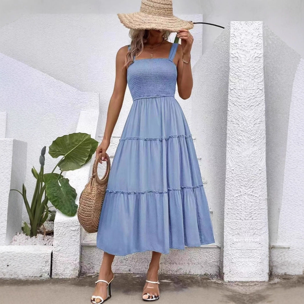 Damen Luftiges Maxikleid mit Rüschen und komfortablem Smock-Design R&B