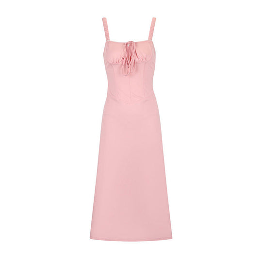 Damen Maxikleid mit formschöner Schnürung und eleganten Trägern R&B