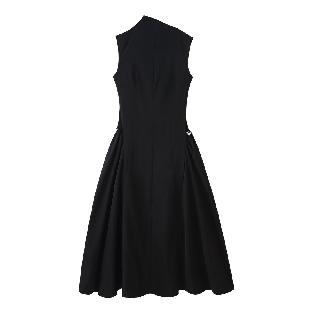 Damen ärmelloses Abendkleid mit asymmetrischem Schnitt und elegantem Fall R&B