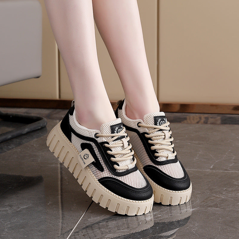 Damen Sneaker mit rutschfester Plateau-Sohle und atmungsaktivem Obermaterial R&B