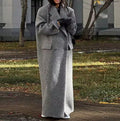 Damen Oversized Wollmantel R&B