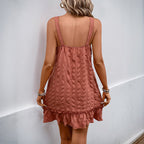 Damen Sommerliches Kleid mit Rüschendetails und praktischem Knopfverschluss R&B