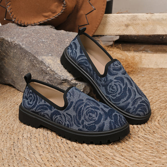 Damen Slip-On Sneaker mit tierischem Muster R&B