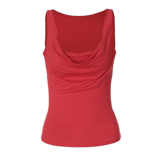 Damen Figurbetontes Tank-Top mit geschmackvollem Drapierungselement R&B