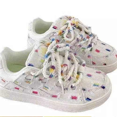 Damen Trendige Sneakers mit bunten Applikationen R&B