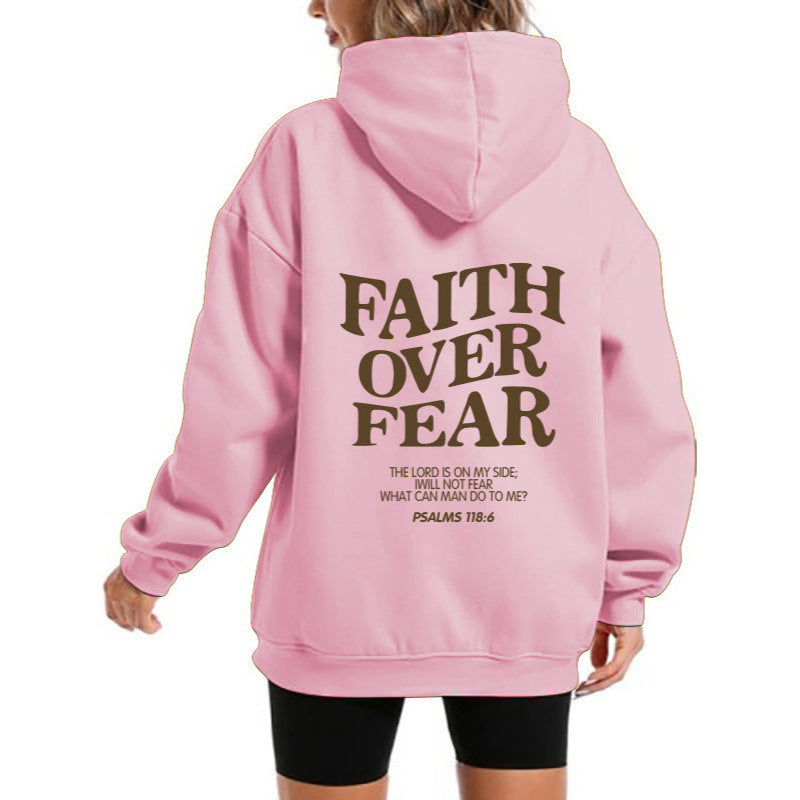 Damen Kapuzensweater mit motivierendem Schriftzug und bequemem Schnitt