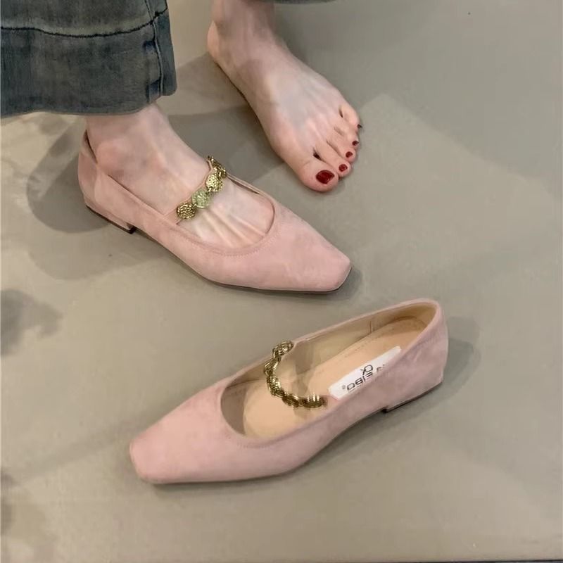 Damen elegante Ballerinas mit modischem Riemchen R&B