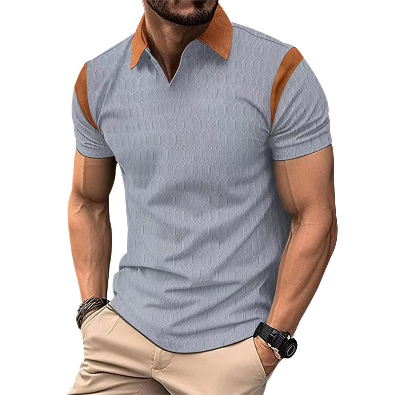 Herren Kurzarm Poloshirt mit strukturiertem Kragen und sportlichem Design R&B