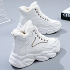 Damen warme High-Top Sneakers mit kuscheligem Innenfutter und robustem Sohlenprofil R&B